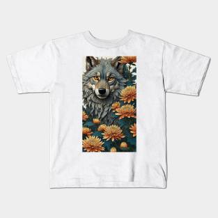 Chrysanthemum wolf Kids T-Shirt